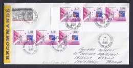 TP N° 518x6 (+321)  SUR LETTRE RECOMMANDEE DU 3.7.99 POUR LA FRANCE - Covers & Documents