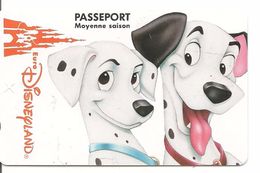 PASS-EURODISNEYLAND-1994-101 DALMATIENS-PARENTS-V° VGE SE  00074-GRATUIT 1 JOUR Le 25/09/93--TB E - Disney Passports