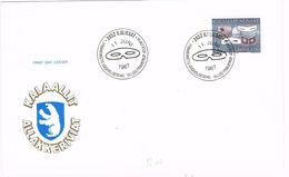 24826. Carta F.D.C. GRONLAND, Groenlandia, ILULISSAT 1987. Skimo Mask - Lettres & Documents