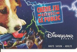 PASS-DISNEYLANDPARIS -1999-CHERIE J AI RETRECI LE PUBLIC-ADULTE-V° SPEOS-99/02/HOA-TBE- - Passaporti  Disney