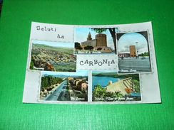Cartolina Saluti Da Carbonia - Vedute Diverse 1960 Ca - Cagliari