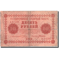 Billet, Russie, 10 Rubles, 1918, 1918, KM:89, B - Russia