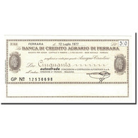 Billet, Italie, 50 Lire, 1977, 1977-07- 12, SUP - [10] Cheques Y Mini-cheques