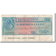 Billet, Italie, 200 Lire, 1976, 1976-01-23, B+ - [10] Cheques Y Mini-cheques