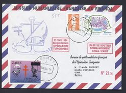 23.3.1994 MISSION HUMANITAIRE FRANCAISE RWANDA OPERATION TURQUOISE BASE GOMA ZAIRE DJIBOUTI CONSEIL EUROPE TIRAGE 34 EX. - Other & Unclassified