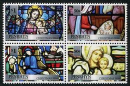 PENRHYN - 2016 - Noël 2016, La Nativité, Vitraux - 4 Val Neufs // Mnh - Penrhyn