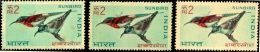 BIRDS-SUNBIRDS-3 DIFF COLOR VARIETIES -INDIA-1968-SCARCE-MNH-H1-436 - Colibríes