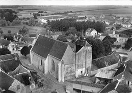 41-SELOMMES- VUE DU CIEL , L'EGLISE ET LES ECOLES - Selommes