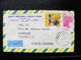 Cover Sent From Brazil To Germany 1973 Bumba Meu Boi Cow - Covers & Documents