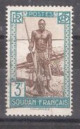 SOUDAN FRANCAIS, 1931, Type Batelier Du Niger, Yvert N° 85 , 3F  C Bleu Vert/ Brun, Obl, TB - Oblitérés