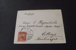 639. Pismo Eszek Osijek-Cetinje 1902 - Prephilately