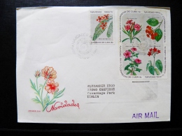 Cover From Cuba Special Cancel 1969 Fdc Special Cancel Navidades Christmas Noel Flora Flowers Navidad - Lettres & Documents