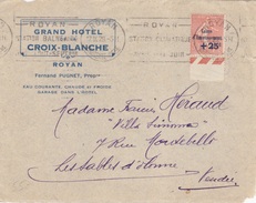 Caisse D'amortissement N° 250 Sur Devant De Lettre Réutilisée  De Royan Le 17 IX 29 Pour Les Sables D'Olonne - 1927-31 Cassa Di Ammortamento