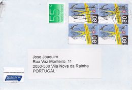 TIMBRES - STAMPS - LETTRE  POUR PORTUGAL AVEC CODE À BARRES - PAYS-BAS - NEDERLAND - TIMBRES DIVERS - Storia Postale