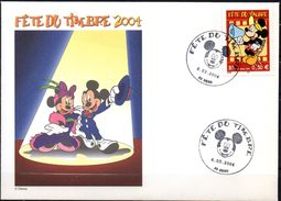 FDC - Fête Du Timbre Mickey - Le 6/03/2004 à SENS (89) - Bandes Dessinées