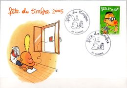 1 FDC - Fête Du Timbre - Manu  - Le 26/02/2005 à AUXERRE  (89) - Bandes Dessinées