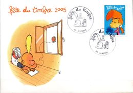 1 FDC - Fête Du Timbre - Nadia   - Le 26/02/2005 à AUXERRE  (89) - Bandes Dessinées