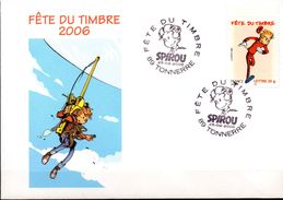 1 FDC - Fête Du Timbre - SPIROU -  Le 25/02/2006 à TONNERRE  (89) - Bandes Dessinées