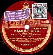 78 T - 30 Cm. - état B - CONCERTS COLONNE - RAMUNTCHO - Ouverture Sur Des Thèmes Populaires Basques 1 Et 2 - 78 T - Disques Pour Gramophone