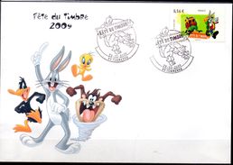 3 FDC . - Fête Du Timbre - Les Looney Tunes Des Studios Varner Bros  - Le 28/02/2009 à Tonnerre (89) - Bandes Dessinées