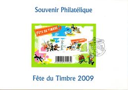 1 B.F.  . - Fête Du Timbre - Souvenir Philatélique -Les Looney Tunes - Le 28/02/2009 à PARIS - Bandes Dessinées