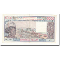 Billet, West African States, 5000 Francs, 1982, KM:708Kf, TTB - États D'Afrique De L'Ouest