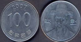 Korea South 100 Won 2007 VF - Korea, South