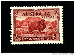 AUSTRALIA - 1934  2d  MACARTHUR  DARK HILLS  MINT NH SG 150a - Nuevos