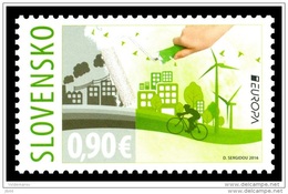 Slovaquie / SLOVAKIA / Les 2 Timbres Europa 2016 ** Dentelé Et Non Dentelé Auto Collant - 2016