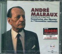 Cd  Coffret 1 Cd Neuf Sous Blister Andre Malraux Audition Du 12 Mai 1976 Comission Des Libertes A L'assemblee Nationale - CD