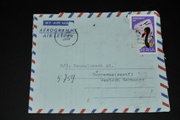 24- Aerogramme Nigeria To Westfalen Western Germany - Nigeria (1961-...)