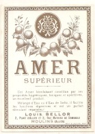 étiquette - 1890/1920 - AMER SUPERIEUR  Louis Bellor à MOULINS Allier - Whisky