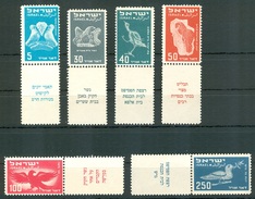 Israel - 1950, Michel/Philex No. : 33-38, - MLH - Sh. Tab - - Unused Stamps (without Tabs)