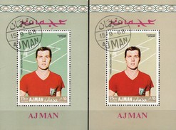 Fußballer Beckenbauer BRD 1968 Adschman Blocks 61 A+b O 9€ Fußball Hoja Blocs Football Soccer Germany Sheets Bf VAE - Gebraucht