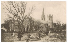 RB 1158 -  Early Postcard Llandaff Cathedral & Graveyard - Glamorgan Wales - Glamorgan