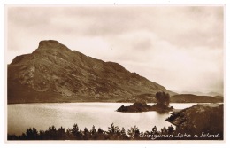 RB 1158 -  Real Photo Postcard Cregennan Lake Creigunan Lake & Island Merionethshire Wales - Merionethshire