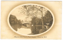 RB 1164 - 1910 Postcard - Beacon Hill Park Victoria British Columbia Canada 2c Rate To UK - Good Victoria Postmark - Victoria