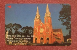 Vietnam Viet Nam Used Magnetic Phone Card / Phonecard : Nha Tho Duc Ba / Cathedral / Church - Vietnam