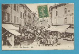 CPA 37 - Marché Rue Gambetta BOURG 01 - Other & Unclassified