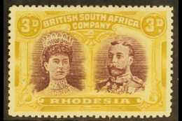 1910 3d Magenta And Yellow-ochre, Double Head, SG 136, Superb, Well Centered Mint Large Part Og. For More Images,... - Altri & Non Classificati