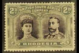 1910 2d Black-purple And Slate-grey, Double Head, SG 127, Heavyish Hinge Remainder But Very Fine And Fresh Mint.... - Altri & Non Classificati