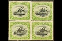 1901-05 (wmk Multiple Rosettes, Vertical) ½d Black And Yellow-green, SG 9, Fine Mint BLOCK OF FOUR. For... - Papua New Guinea