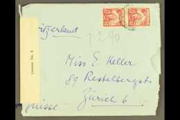 1941 (Feb) Envelope With Original Letter Sesheke To Switzerland (rough Opened At Right), Bearing 1½d... - Rhodésie Du Nord (...-1963)