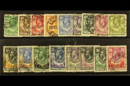 1925-29 Complete Set, SG 1/17, Cds Used, The 1s 6d With A Thin, 7s6d Cleaned Fiscal Cancel, 20s Light Crease. (17)... - Rhodesia Del Nord (...-1963)