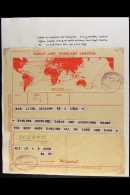 TELEGRAMS 1942 & 1943 Two Printed 'Map' Telegram Forms To Military Personnel In Malta, Bearing "Cable &... - Malte (...-1964)