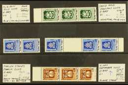 1969 VARIETIES. Town Emblems Definitives With Various PRINTING ERRORS, Comprising 18a Pair One With 'English,... - Altri & Non Classificati