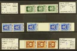 1969 VARIETIES. Town Emblems Definitives With Various PRINTING ERRORS, Comprising 18a Pair One With 'English,... - Other & Unclassified