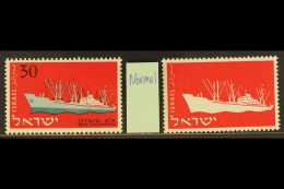 1958 30pr Ships With PRINTED RED COLOUR ONLY Variety, Bale 150a, Superb Never Hinged Mint, Plus Normal Stamp For... - Sonstige & Ohne Zuordnung