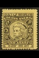 COCHIN 1948 2a Black, Kerala Varma III, SG 114, Fresh Mint. For More Images, Please Visit... - Sonstige & Ohne Zuordnung