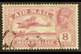 1929 8a Purple Air Post With "Reversed Serif" Variety, SG 224b, Fine Used With Light Cancel Clearly Showing This... - Altri & Non Classificati